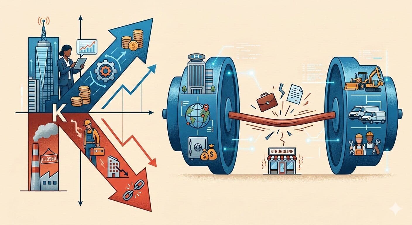 The K-Shaped and Barbell Economy: Why Operators and Enterprises Are Pulling Ahead